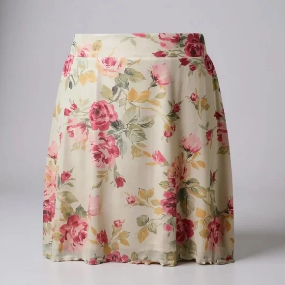 TORRID Mini A-Line Floral Mesh Pull-On Skirt NWT Size 4X - Picture 6 of 8